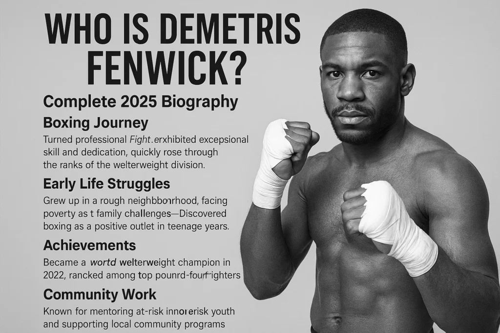 Who Is Demetris Fenwick? Complete 2025 Biography Boxing Journey Early Life Struggles Achievements Community Work