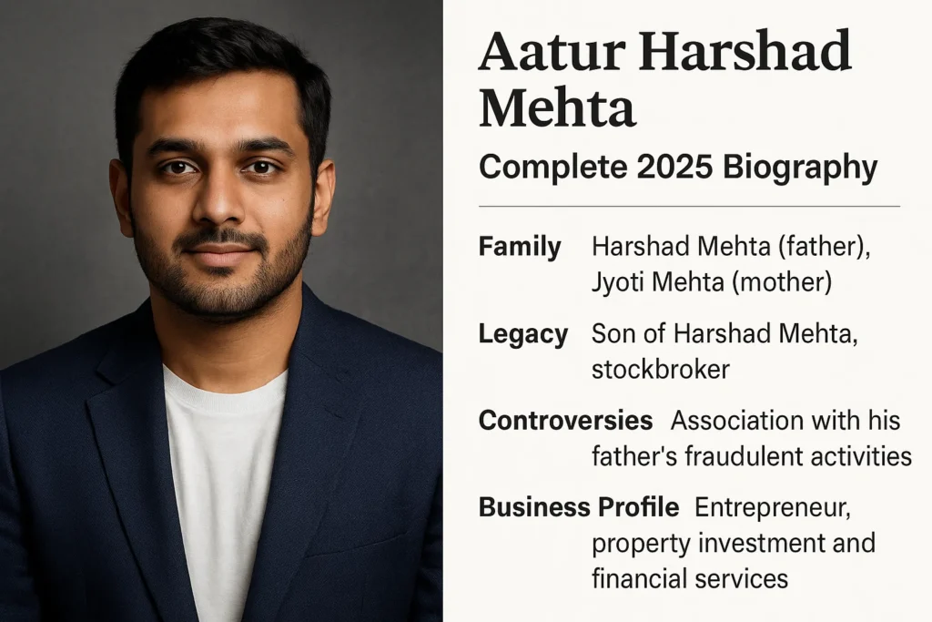 Who Is Aatur Harshad Mehta? Complete 2025 Biography Family Legacy Controversies Business Profile