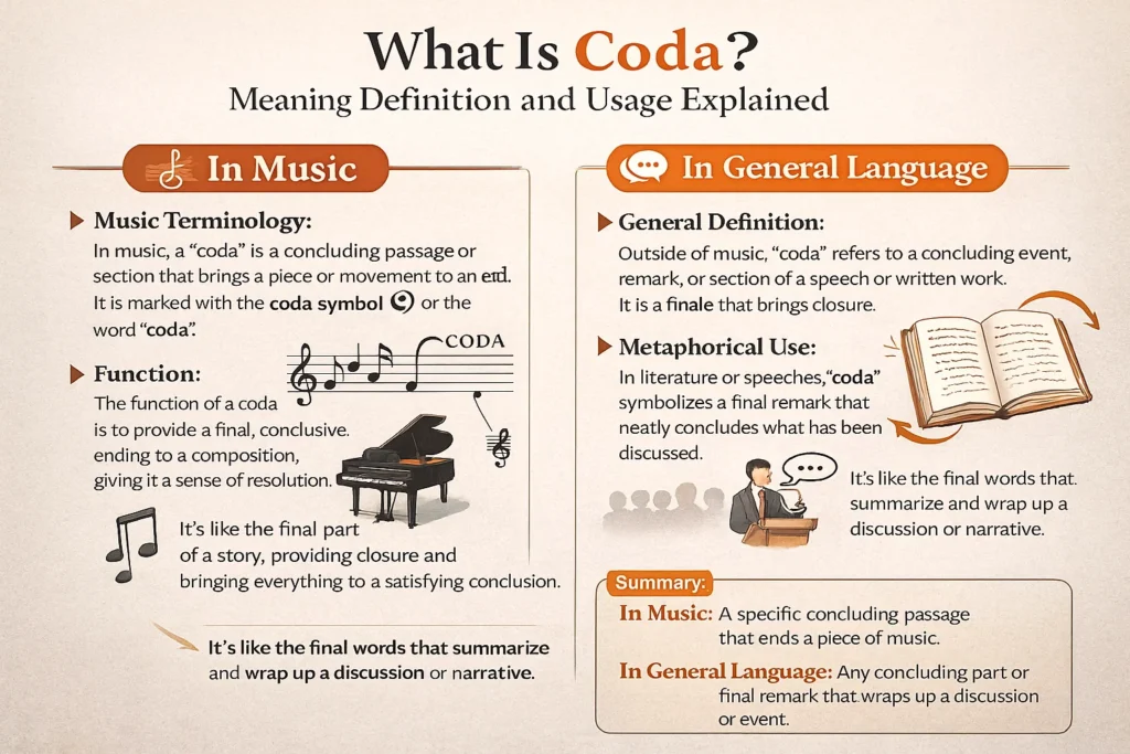 What Is Coda? Meaning Definition and Usage Explained