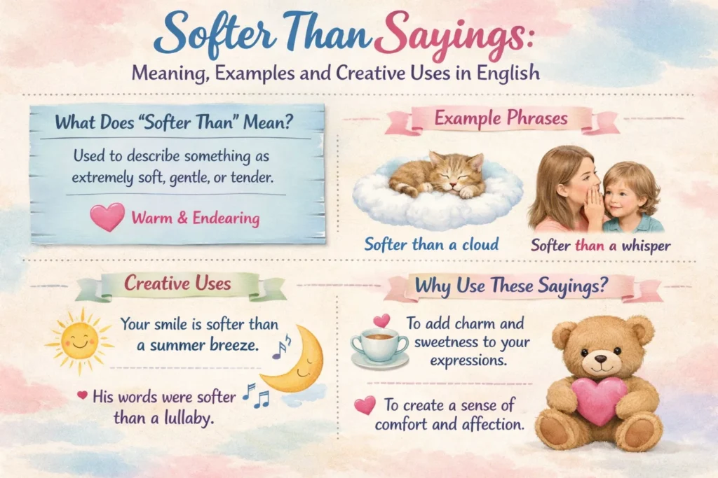 Softer Than Sayings: Meaning Examples and Creative Uses in English