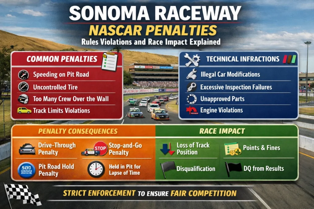 What Is Sonoma Raceway NASCAR Penalties? Rules Violations and Race Impact Explained