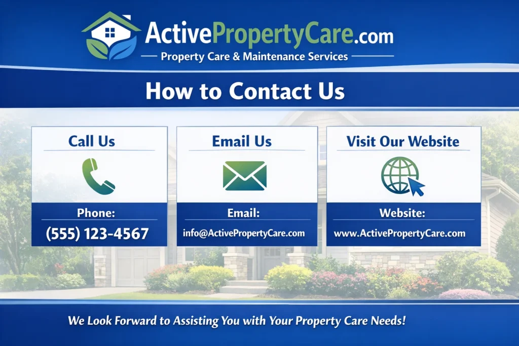 How to Contact ActivePropertyCare.com for Property Care and Maintenance Services