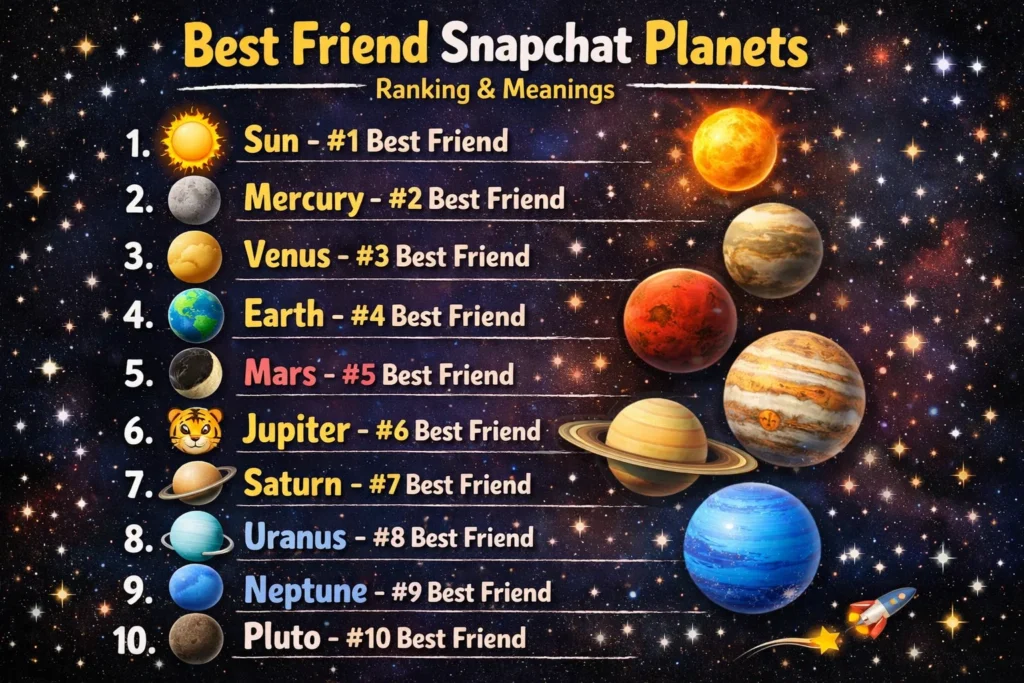 What Are Best Friend Snapchat Planets? Meanings and Ranking Explained
