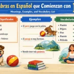 Words in Spanish That Start With P: Meanings Examples and Vocabulary List