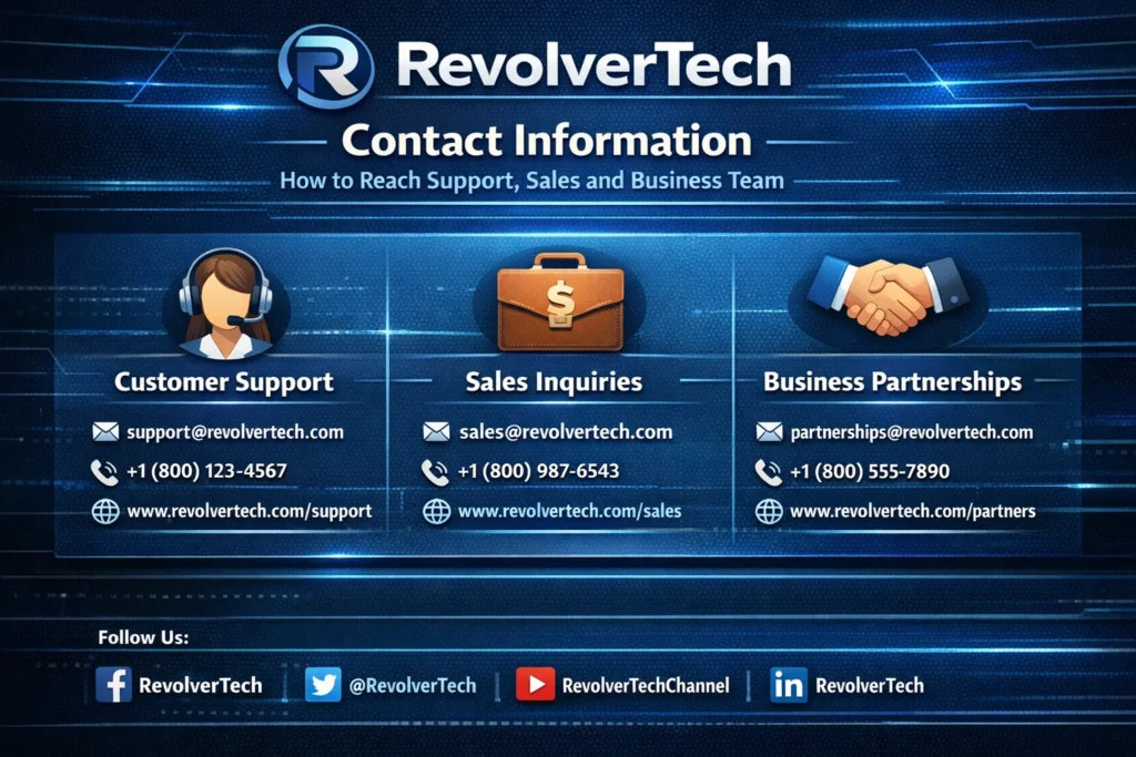 RevolverTech Contact Information: How to Reach Support Sales and Business Team