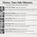 Florence Times Daily Obituaries: Recent Death Notices Memorials and Local Tributes