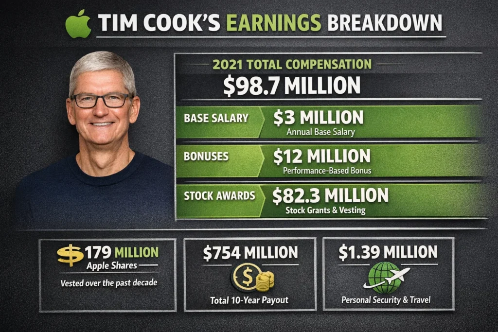 Apple CEO Salary: How Much Does Tim Cook Earn Full Breakdown of Pay Bonuses and Stock Awards