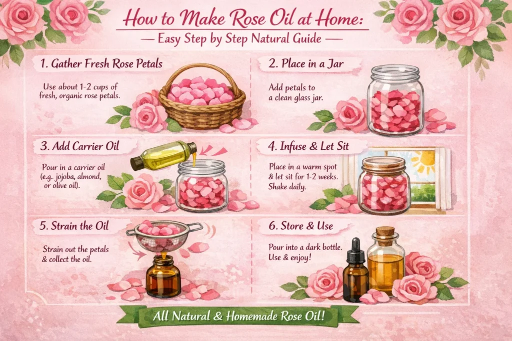 How to Make Rose Oil at Home: Easy Step by Step Natural Guide