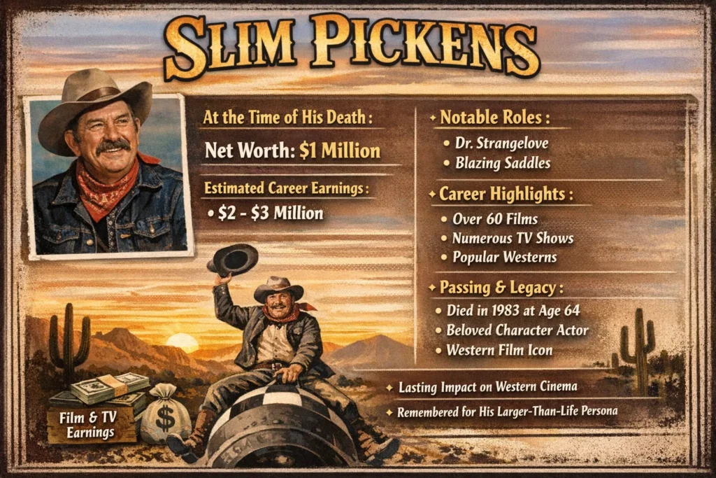 Slim Pickens Net Worth at the Time of His Death Career Earnings and Legacy