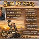 Slim Pickens Net Worth at the Time of His Death Career Earnings and Legacy