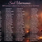 Sad Usernames 300 Emotional Aesthetic and Heart Touching Name Ideas for Social Media