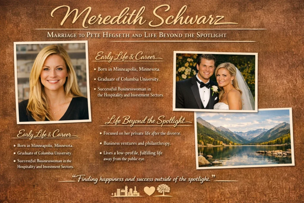 Meredith Schwarz Biography Marriage to Pete Hegseth and Life Beyond the Spotlight