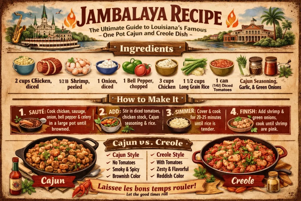 Jambalaya Recipe The Ultimate Guide to Louisiana’s Famous One Pot Cajun and Creole Dish