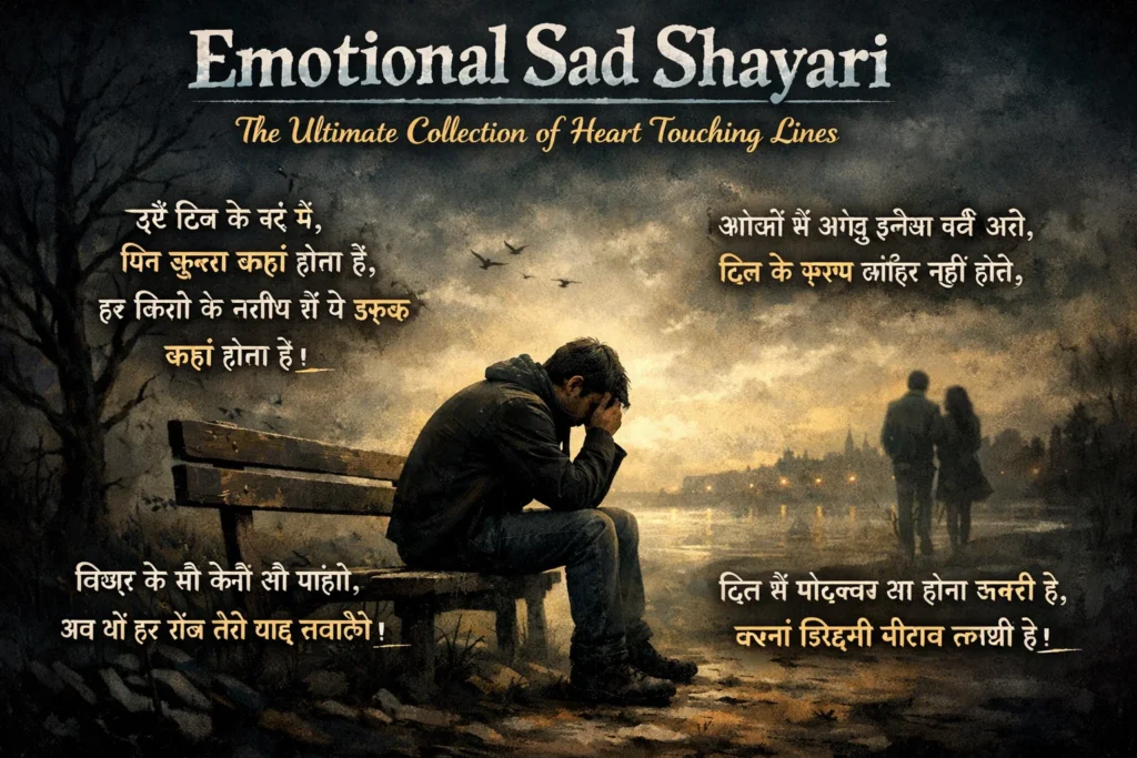 Emotional Sad Shayari The Ultimate Collection of Heart Touching Lines